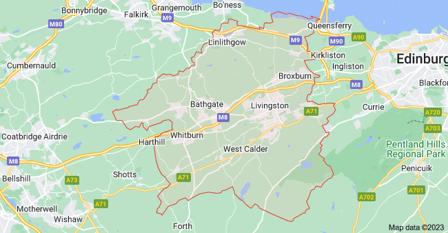 west lothian map