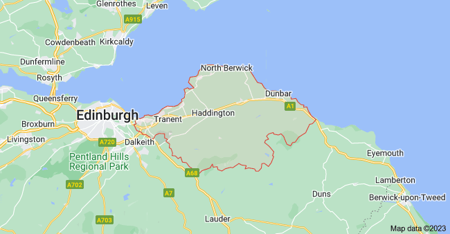 east lothian map