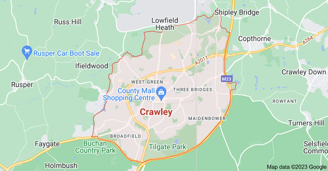 crawley map