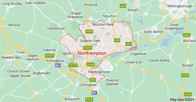 norhtmapton map